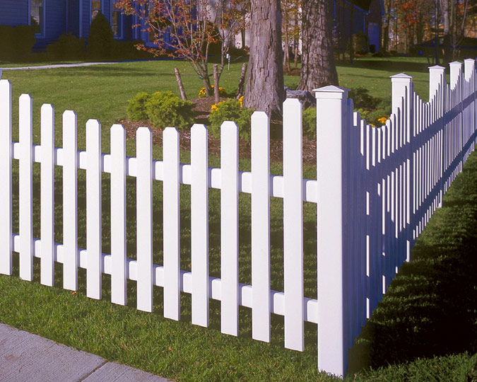 vinyl picket fence